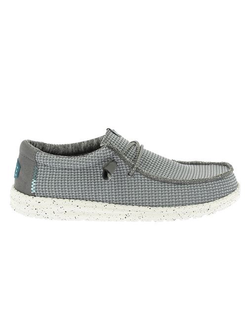 Wally Sport Mesh stringata da uomo in tessuto grigio HEY DUDE | 40403030